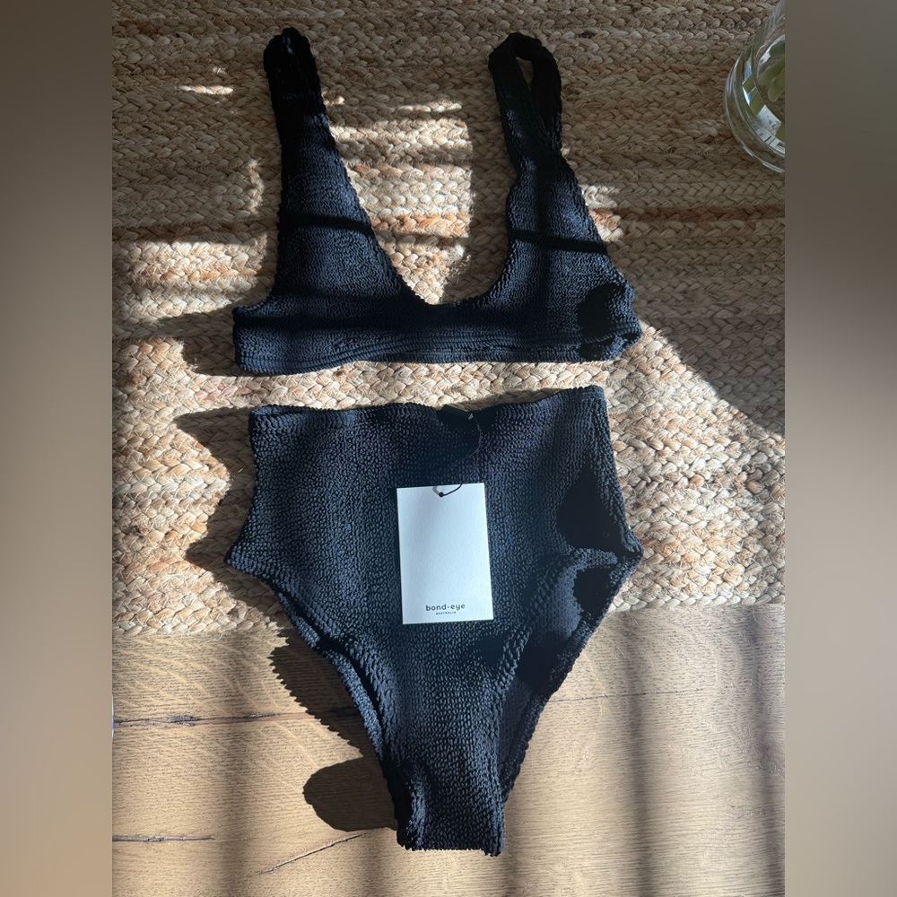 NWT Bond Eye Black Bikini Set, One Size